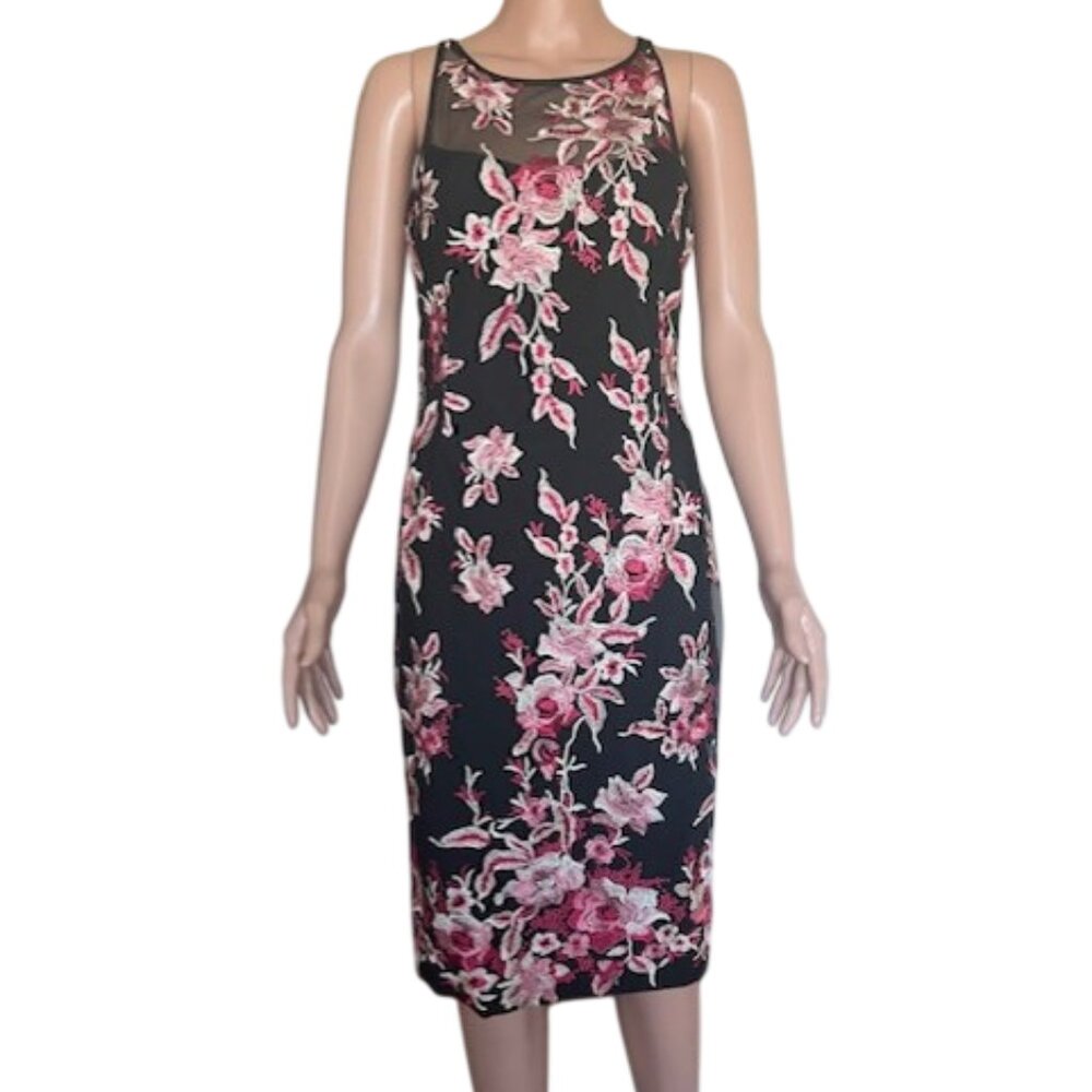WHBM Womens Dress Embroidered Floral summer Size 4 ** NEW **